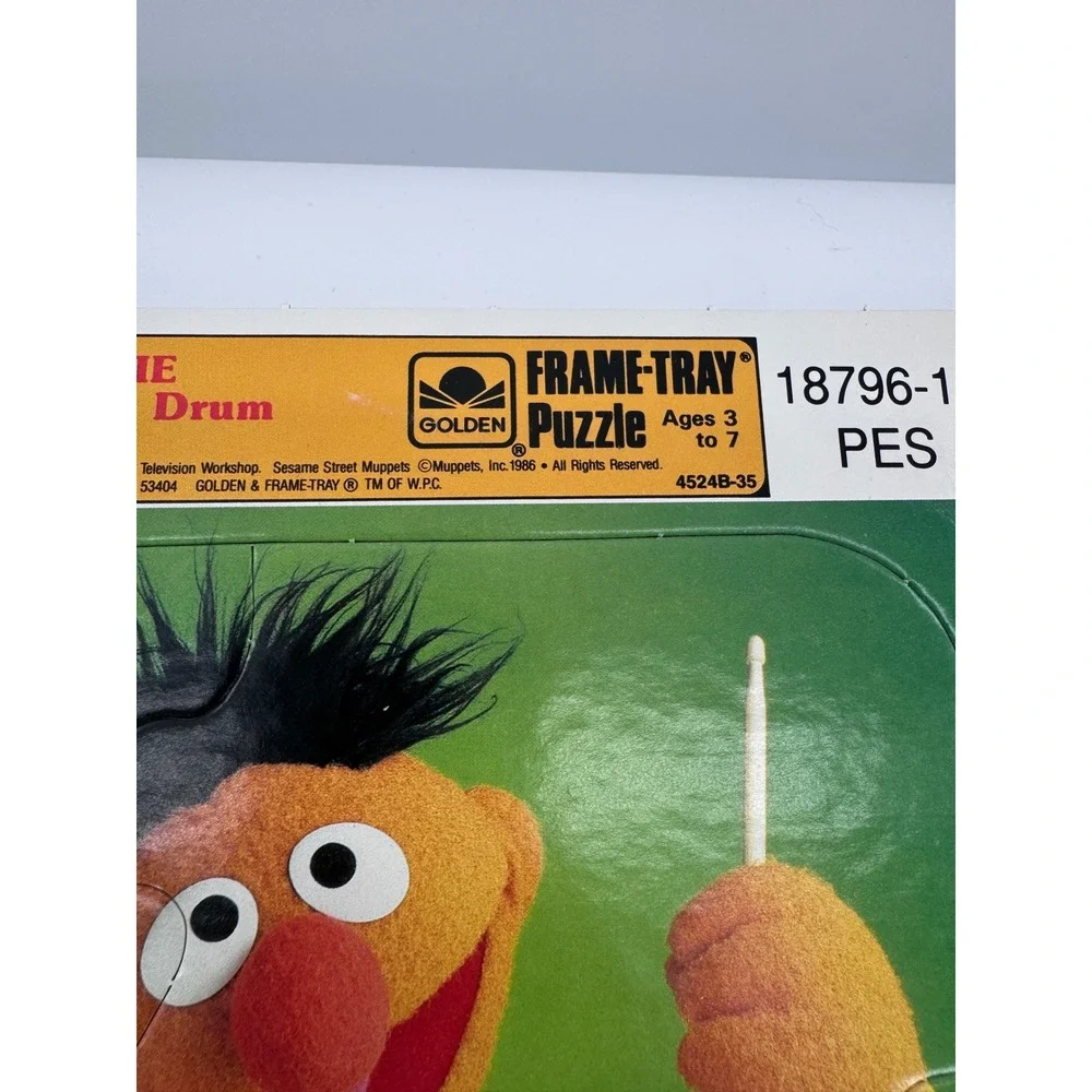 Golden Sesame Street Frame-Tray Puzzles‎ Set 8pc Kids 1986 Vintage New Big Bird